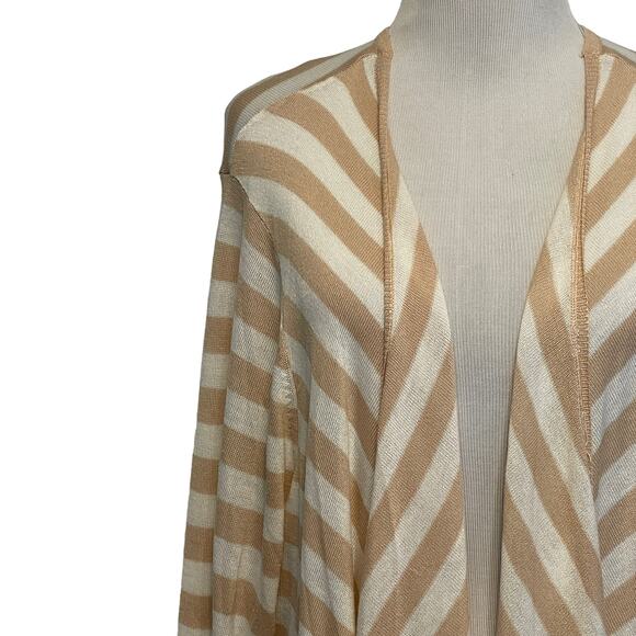 Torrid Tissue Weight Cardigan Drape Front Sweater Womens Size 4X Stripe Open - Picture 3 of 10